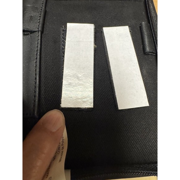 Hallmark & Harley Davidson Personal Organizer, Black Cloth & Leather 6 1/2" X 4" - Picture 8 of 15